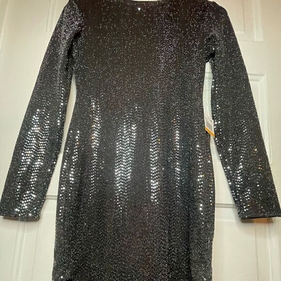 Juniors Disco Ball Dress in Gunmetal - Picture 6 of 14